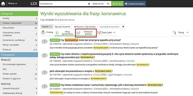 Zapisane listy – jak pomogą w wyszukiwaniu informacji o koronawirusie?