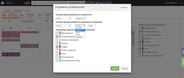 Nie przegap ważnych dat! Twój elektroniczny asystent - LEX Terminarz – fot. 4