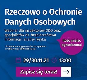 Bezpłatny webinar: Rzeczowo o Ochronie Danych Osobowych