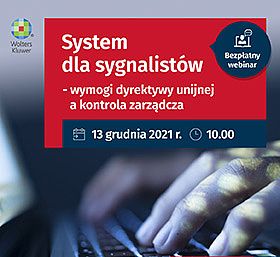 System dla sygnalistów – wymogi dyrektywy unijnej a kontrola zarządcza