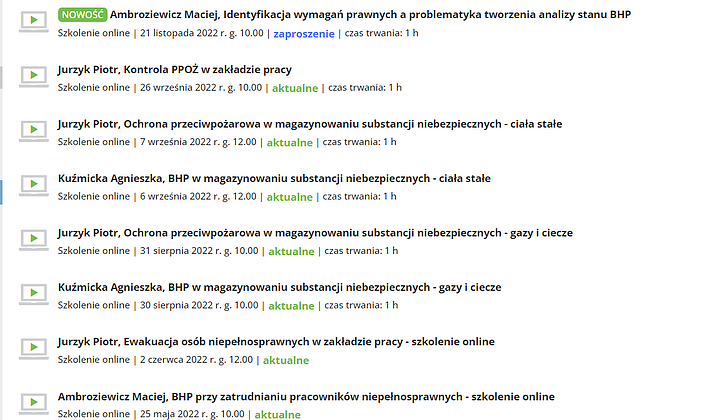 Certyfikowane szkolenia online