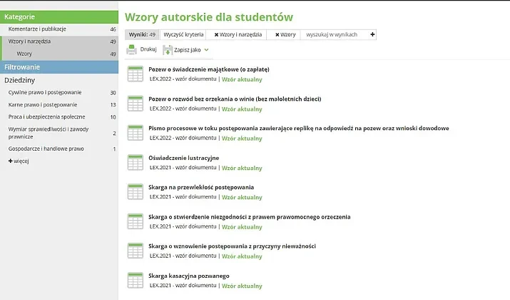 LEXOTEKA - Wzory Dokumentów