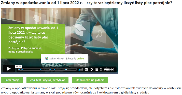 Certyfikowane szkolenia online – ponad 11 webinarów w roku!