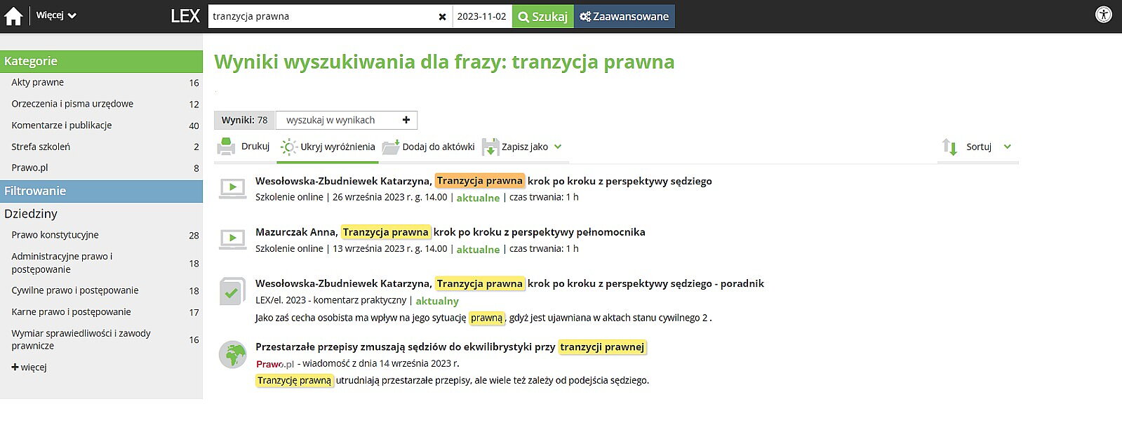 Tranzycja prawna w praktyce sędziego