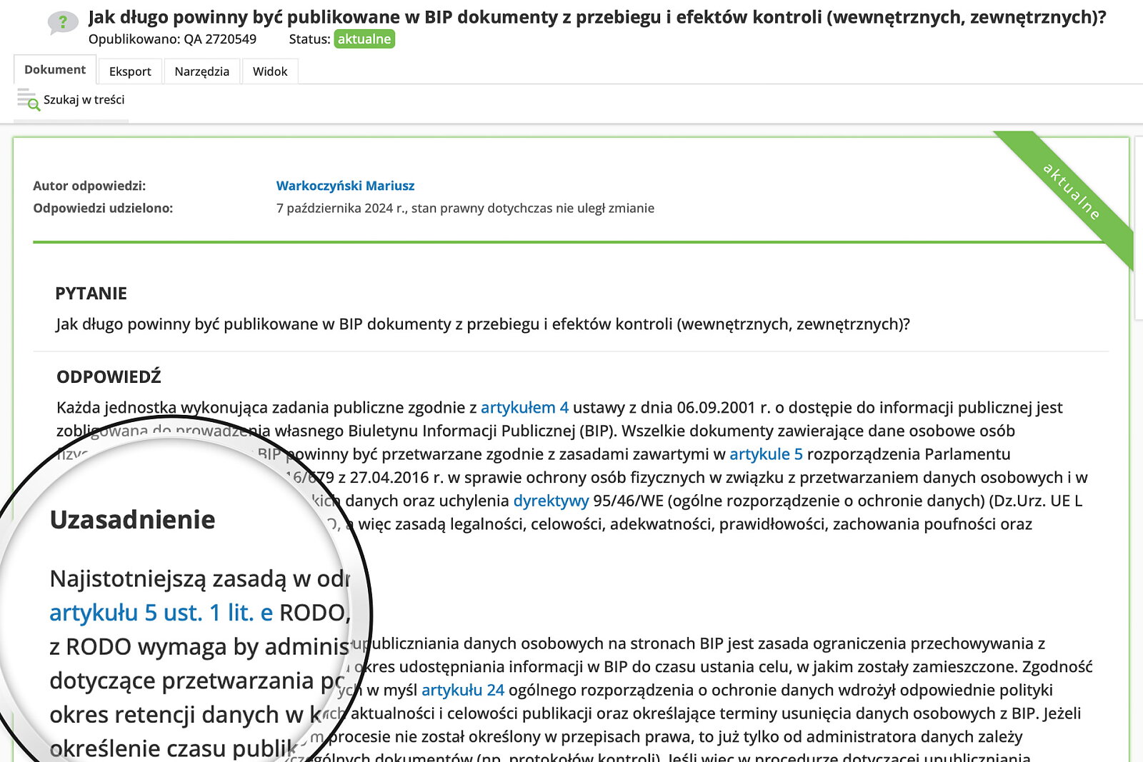 Przy każdej odpowiedzi znajdziesz dokładne uzasadnienie ze wskazaniem podstawy prawnej 