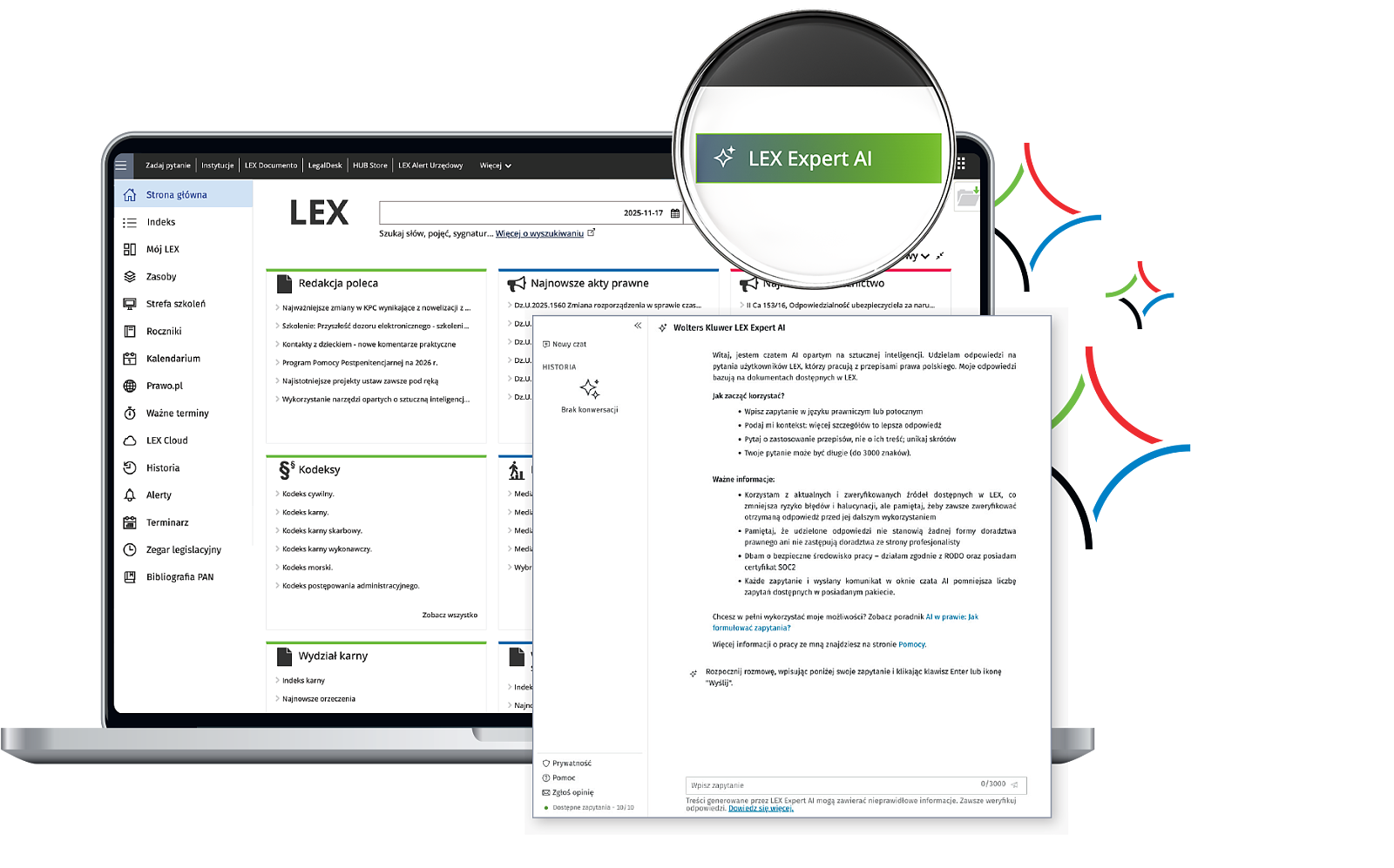 Wypróbuj LEX Kancelaria Prawna z Expert AI przez 14 dni&nbsp;za darmo Wiarygodne źródła, wiedza uznanych autorów&nbsp;i technologia AI, której możesz zaufać. Na czas testowania otrzymujesz: Produkt LEX Kancelaria Prawna w wersji Optimum Wybrany moduł specjalistyczny - LEX Prawo Europejskie.&nbsp;Nowość! LEX Expert AI&nbsp;- jedyny czat AI bazujący na zasobach LEX. W dostępie testowym: 20 zapytań do czata.&nbsp;&nbsp;