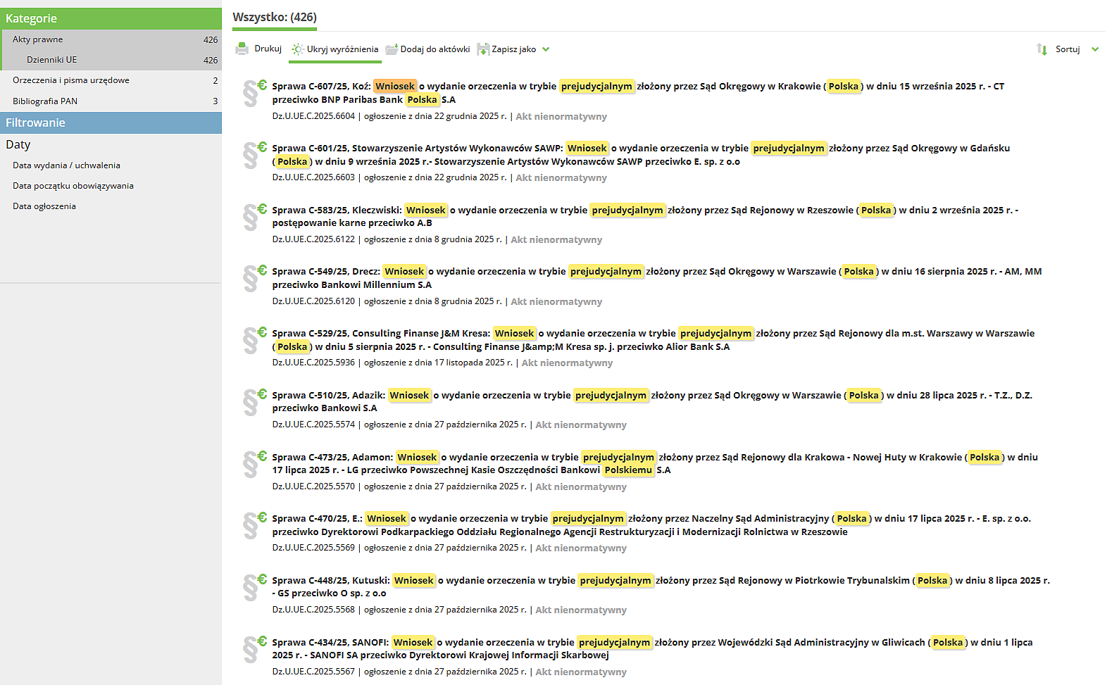 Jak znaleźć polskie pytania prejudycjalne? – fot. 2