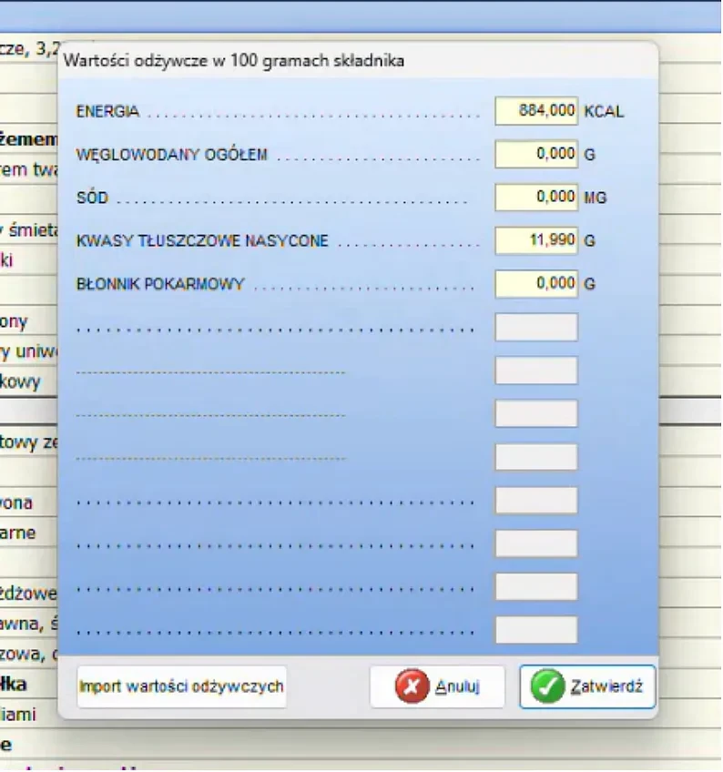 Progman Stołówka zapotrzebowanie – precyzyjne dane o składnikach pomagają planować zakupy i eliminują nadmiar produktów