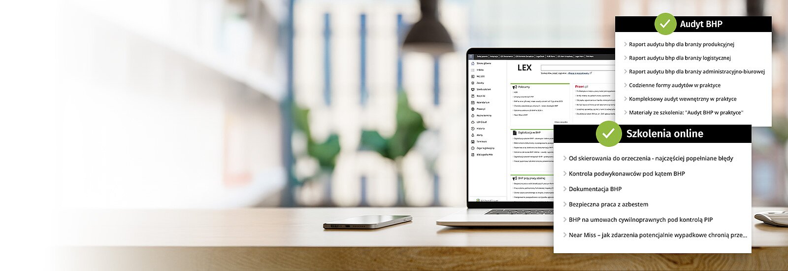 Wypróbuj LEX BHP z Expert AI&nbsp;przez 14 dni za darmo LEX BHP z Expert AI&nbsp;to program wspierający codzienną pracę w obszarze bezpieczeństwa i higieny pracy oraz ochrony PPOŻ. Zapewnia dostęp do praktycznych materiałów, wzorów dokumentów, poradników, szkoleń online oraz specjalistycznego czatu AI, który pomaga szybciej znajdować odpowiedzi i porządkować informacje.Nowość! LEX Expert AI&nbsp;- inteligentny czat AI bazujący na zasobach LEX. W dostępie testowym: 20 zapytań do czata.&nbsp;&nbsp;