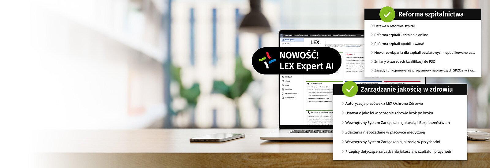 Wypróbuj&nbsp;LEX Ochrona Zdrowia z Expert AI&nbsp;przez 14 dni za darmo Kompleksowe źródło wiedzy z zakresu prawa ochrony zdrowia, stworzone z myślą o codziennej pracy dyrektorów, kierowników oraz pracowników szpitali, przychodni i praktyk medycznych. Dodatkowo specjalistyczny czat AI pomaga szybciej docierać do potrzebnych odpowiedzi i sprawniej poruszać się po treściach. Na czas testowania otrzymujesz: Produkt LEX Ochrona Zdrowia w wersji Optimum Nowość! LEX Expert AI&nbsp;- specjalistyczny czat AI bazujący na zasobach LEX. W dostępie testowym: 20 zapytań do czata. &nbsp;